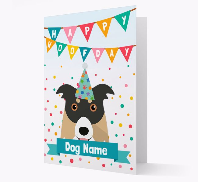 Personalized Card 'Happy Woofday {dogsName}' with {breedCommonName} Icon